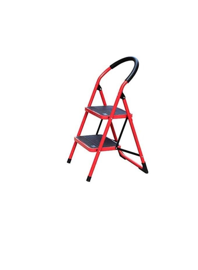 ROBUSTLINE 2 Step Ladder Red with Hand Grip  - Image 3
