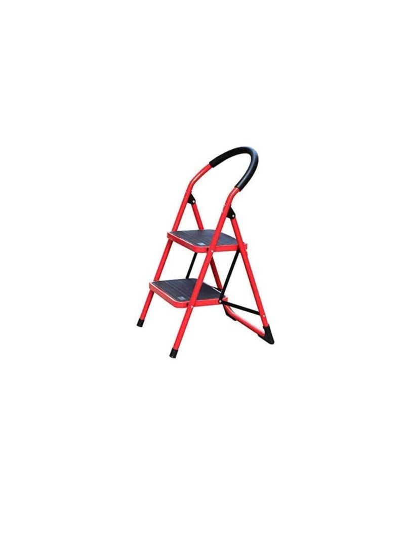 ROBUSTLINE 2 Step Ladder Red with Hand Grip  - Image 2