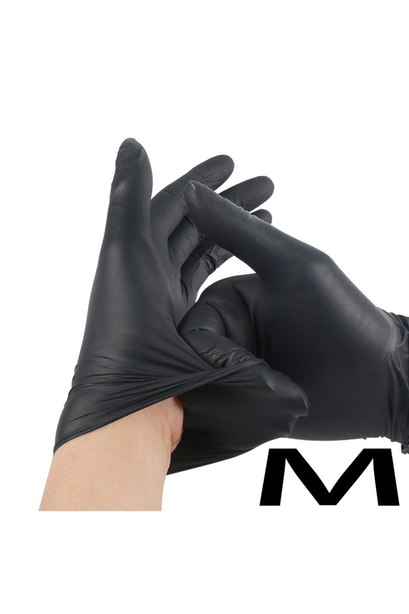 200pcs M-black 50/100/200/400/1000pcs Disposable nitrile gloves, suitable for kitchen, tattoo, beaut