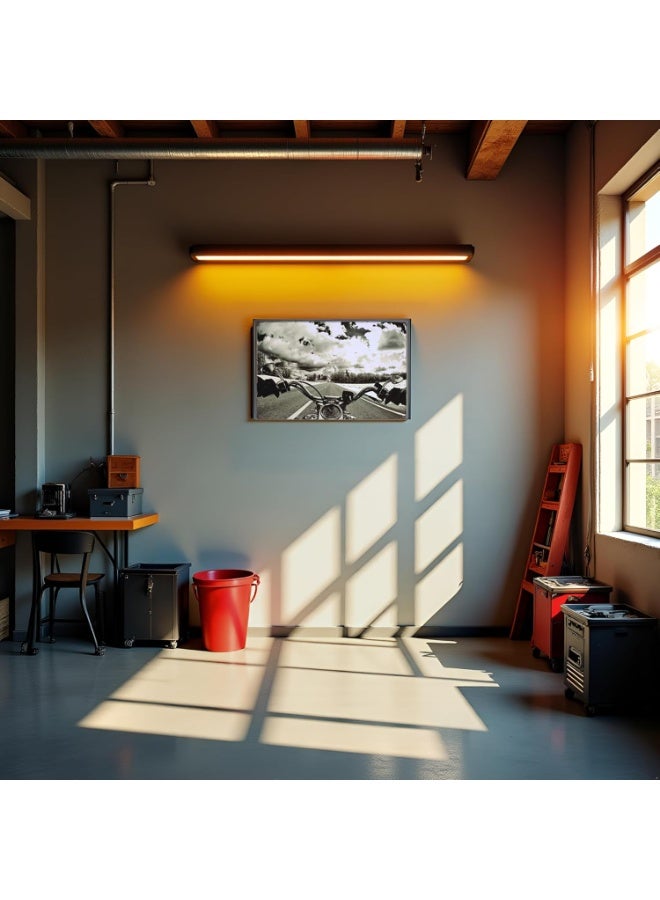 الكوتش لوحة ديكورية معدنية بتصميم دراجة نارية وطريق مفتوح – ستايل كلاسيكي - Image 4