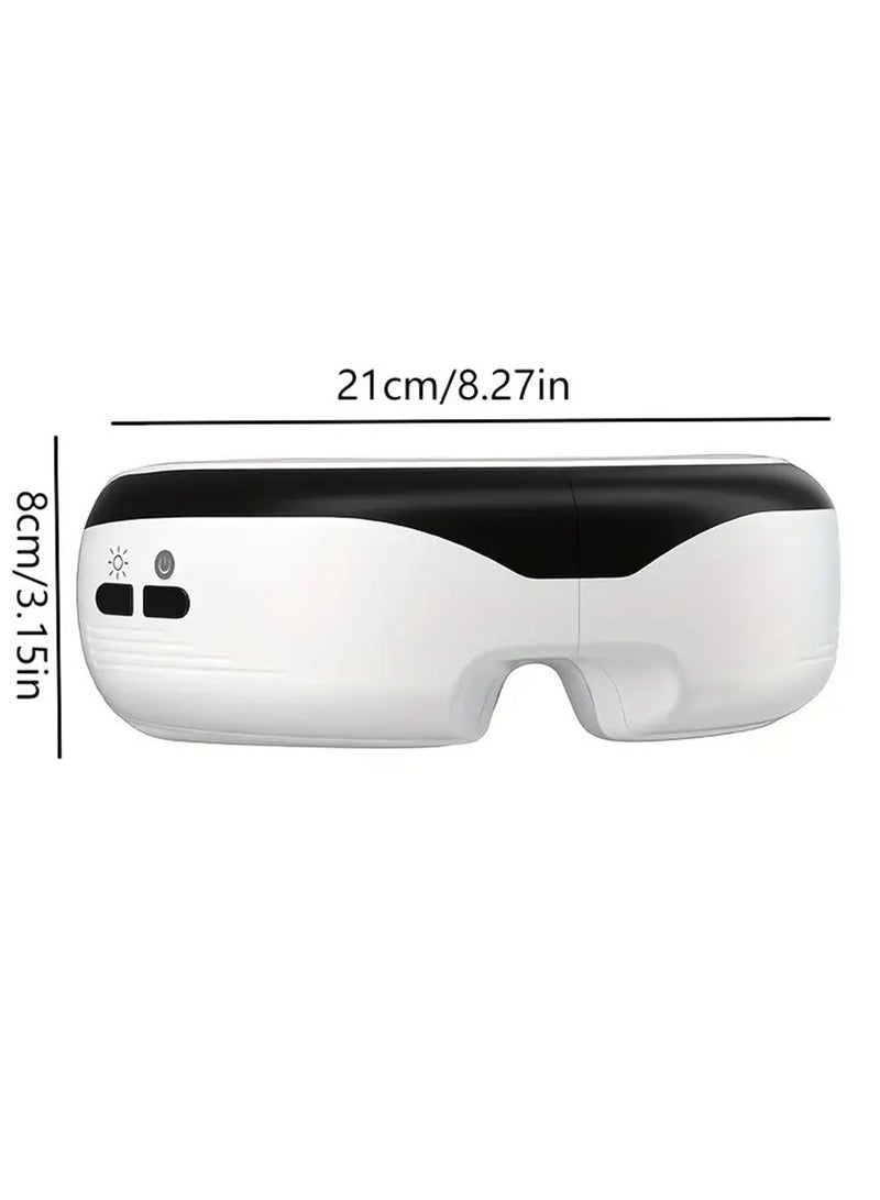 Hihonor Eye Massager with Heat and Cooling for Migraines, Dry Eyes, Dark Circles, Rechargeable Bluetooth Music Heat Cold Eye Massager Improve Sleeping - Great Gifts for Woman and Man (Beige)  - Image 3