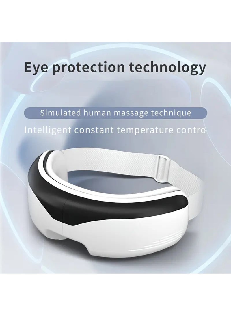 Hihonor Eye Massager with Heat and Cooling for Migraines, Dry Eyes, Dark Circles, Rechargeable Bluetooth Music Heat Cold Eye Massager Improve Sleeping - Great Gifts for Woman and Man (Beige)  - Image 5
