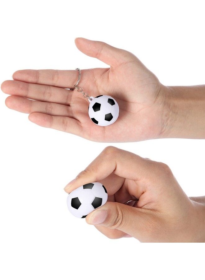 Blulu 30 حزمة من سلاسل مفاتيح كرة القدم كرات ضغط رياضية سلاسل مفاتيح كرة القدم سلسلة مفاتيح لكرة القدم للأولاد هدايا حفلات الكرنفال المدرسية - Image 5