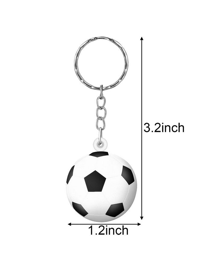 Blulu 30 حزمة من سلاسل مفاتيح كرة القدم كرات ضغط رياضية سلاسل مفاتيح كرة القدم سلسلة مفاتيح لكرة القدم للأولاد هدايا حفلات الكرنفال المدرسية - Image 3