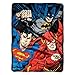 DC Comics Justice Micro Raschel Throw Blanket, 46" x 60", Multi Color, 1 Count, League Trio - Image 2