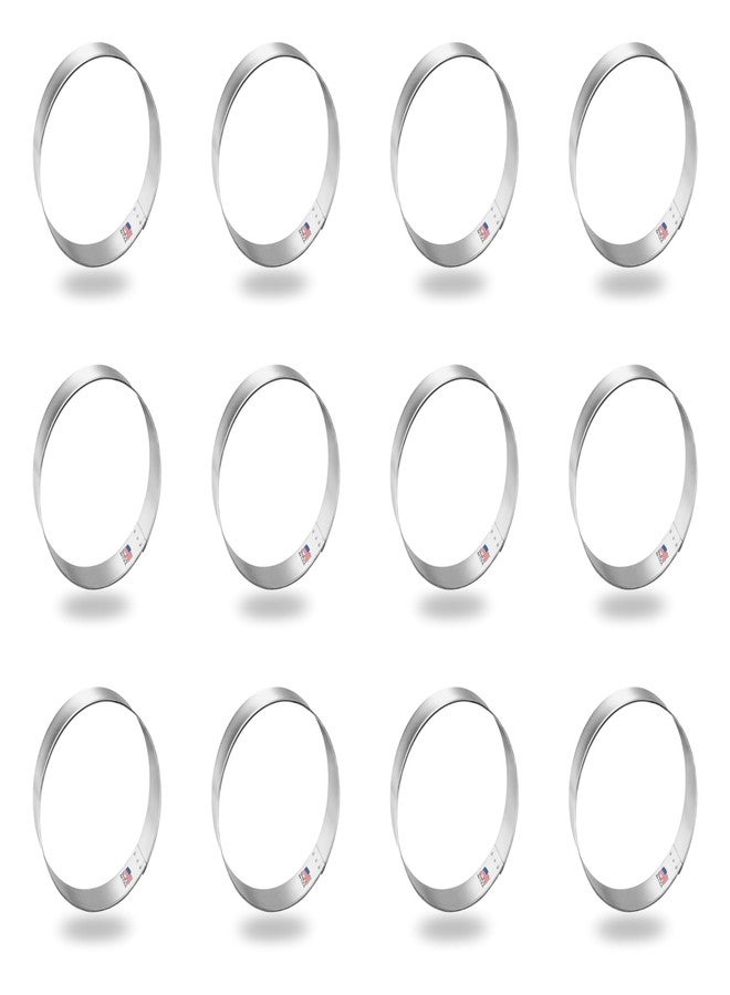 CookieCutter.com 1 Dozen/12 Count Biscuit Circle 4 Inch Cookie Cutters from CookieCutter.com– Tin Plated Steel Cookie Cutters - Image 1