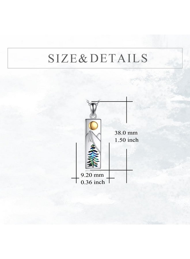 YFN Mountain Necklace For Women Sterling Silver Nature Necklace Jewelry Gift For Skiers, Hikers, Campers, Climbers And Nature Lovers (Silver-Mountain Nature Necklace) - Image 5
