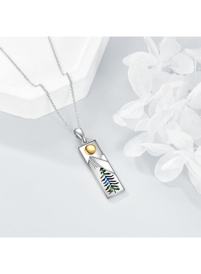 YFN Mountain Necklace For Women Sterling Silver Nature Necklace Jewelry Gift For Skiers, Hikers, Campers, Climbers And Nature Lovers (Silver-Mountain Nature Necklace) - Image 4