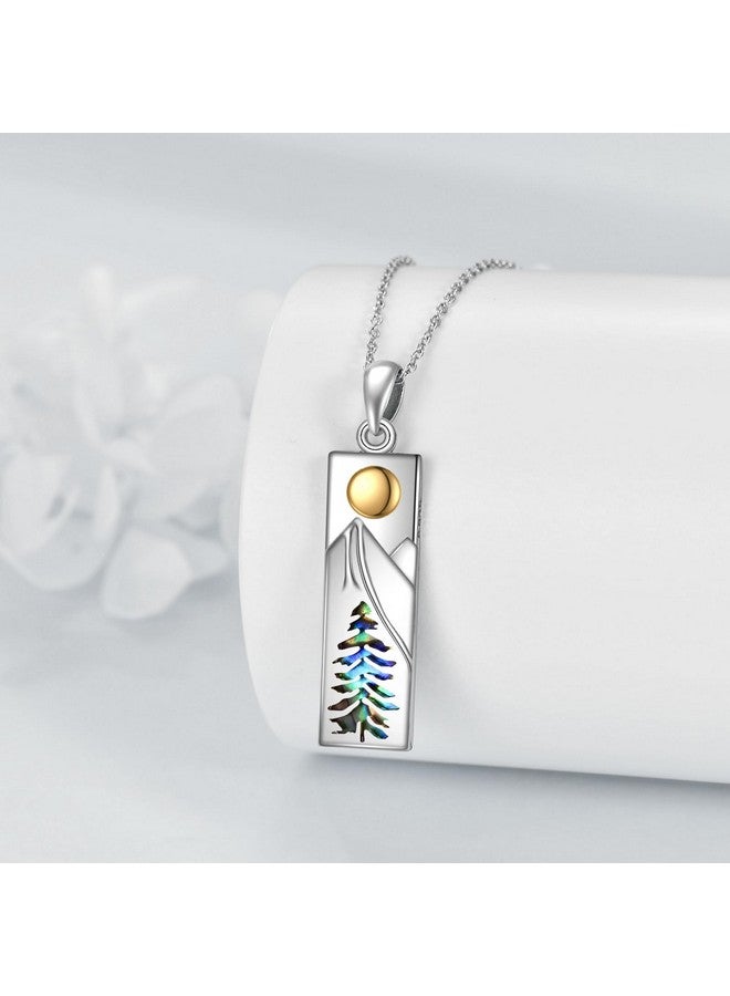 YFN Mountain Necklace For Women Sterling Silver Nature Necklace Jewelry Gift For Skiers, Hikers, Campers, Climbers And Nature Lovers (Silver-Mountain Nature Necklace) - Image 3