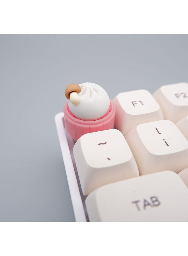 Keycap Cyberpunk Keycap Steamer Gourmet Magnetic Separation Retro Decompression Keyboard Small Cage Bag Food Resin 