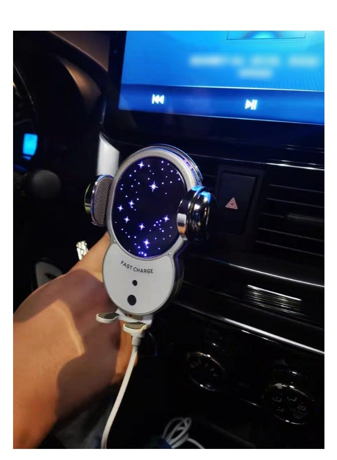KUYING Fully automatic induction navigation cartoon air outlet mobile phone holder, car wireless charging holder  - Image 4