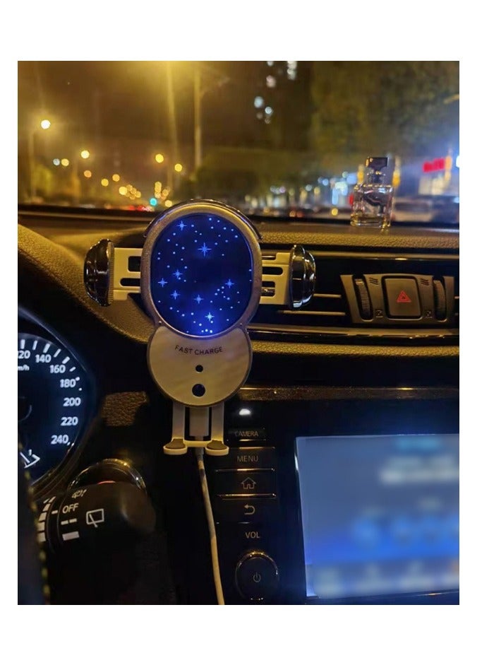 KUYING Fully automatic induction navigation cartoon air outlet mobile phone holder, car wireless charging holder  - Image 3