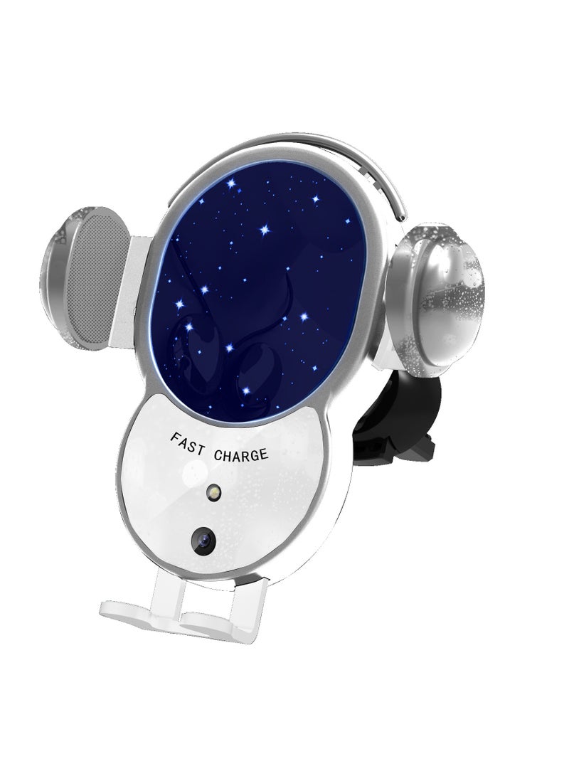 KUYING Fully automatic induction navigation cartoon air outlet mobile phone holder, car wireless charging holder  - Image 1