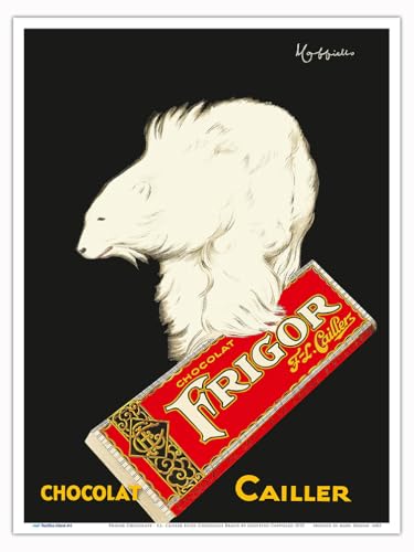 Pacifica Island Art Frigor Chocolat - Vintage Swiss Advertising Poster by Leonetto Cappiello c.1929 - Master Art Print (Unframed) 9in x 12in - Image 1