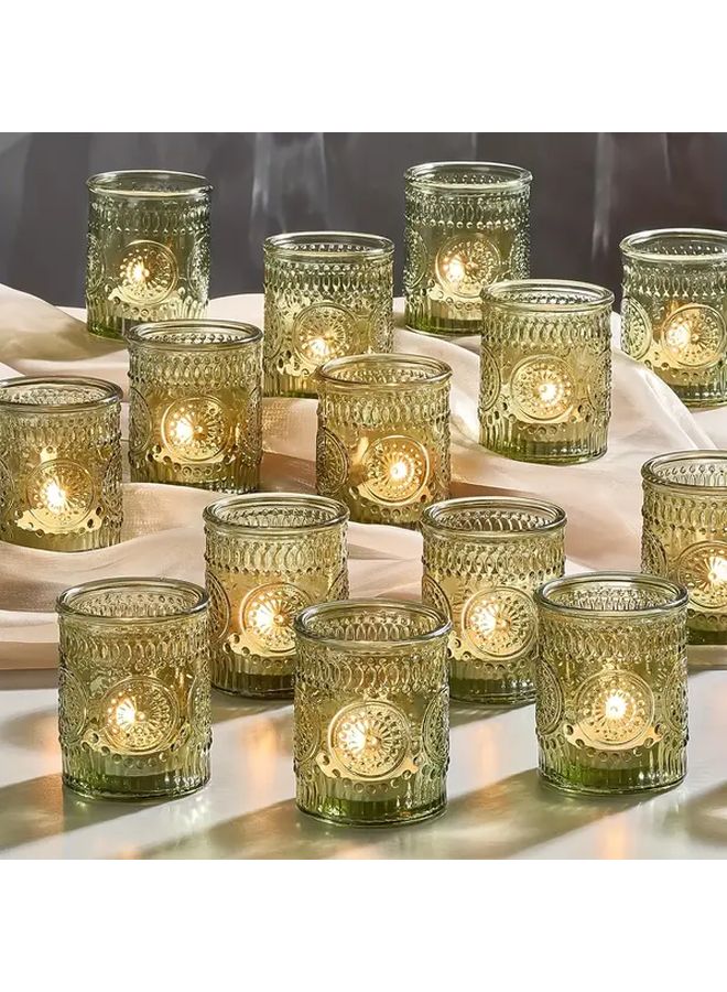 24 Pink Bohemian Wedding Candle Holders 24pcs for Party Home Decor - Image 1