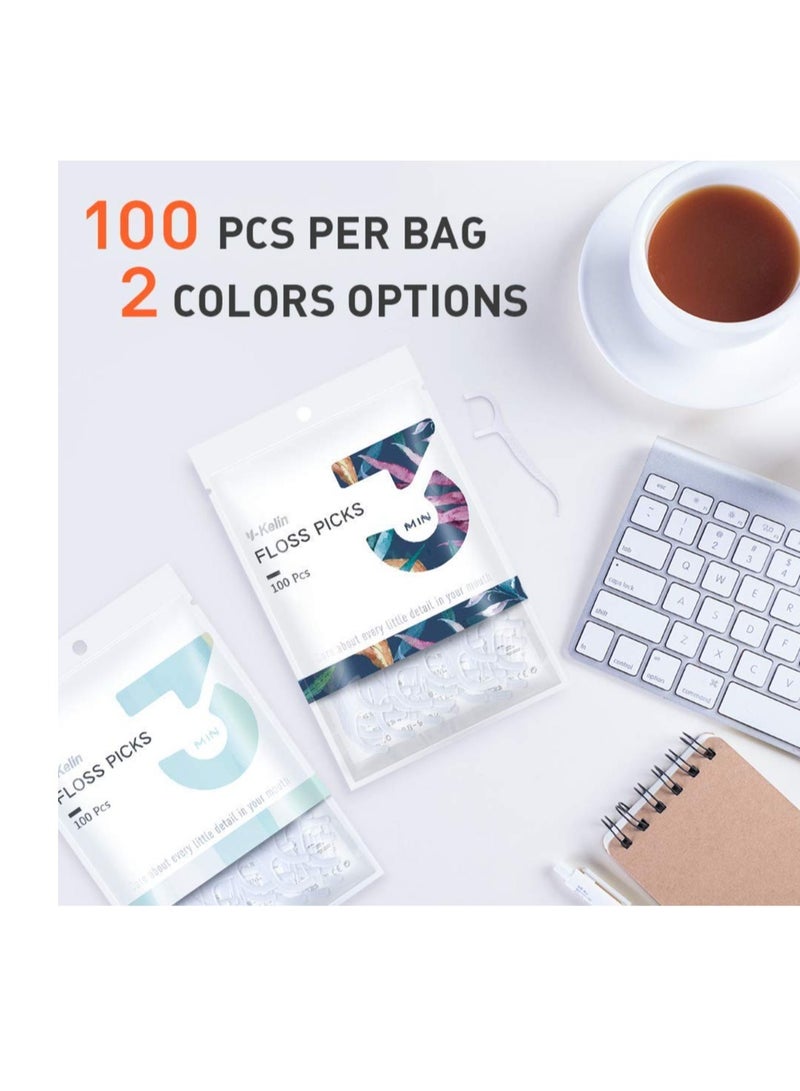 Excefore Dental Floss, Triple Clean Advanced Clean Dental Floss Stick, Tooth Picks, Floss Picks, Keeps Your Mouth Fresh and Clean (300 Picks) - Image 2