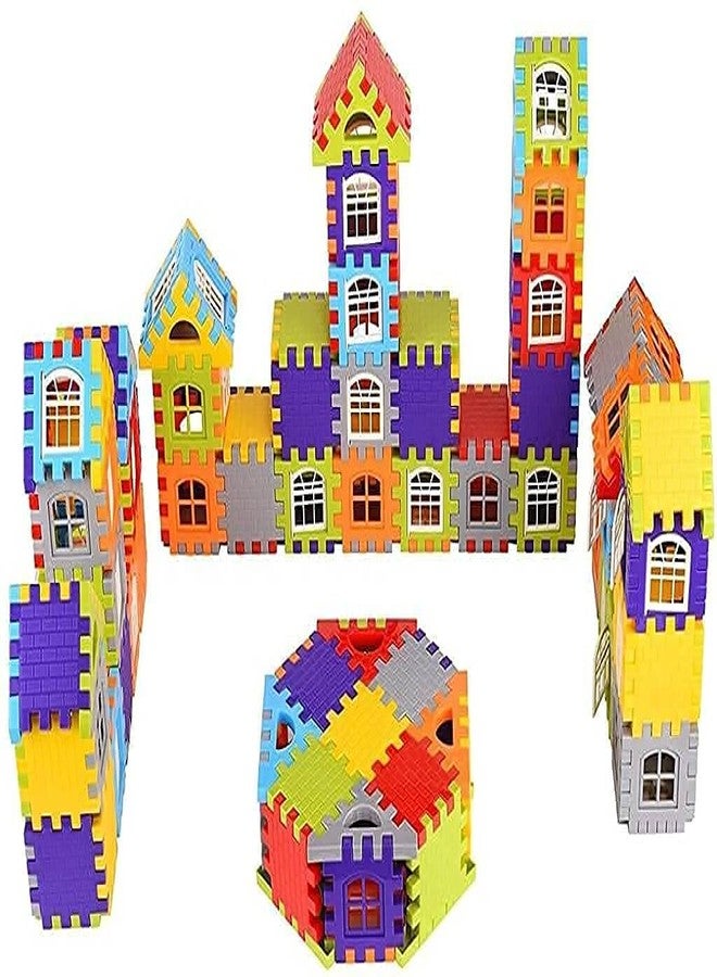 plutofit Home House Building Blocks with Attractive Windows and Smooth Rounded Edges, Building Blocks Toys and Games 96Pcs. - Image 3
