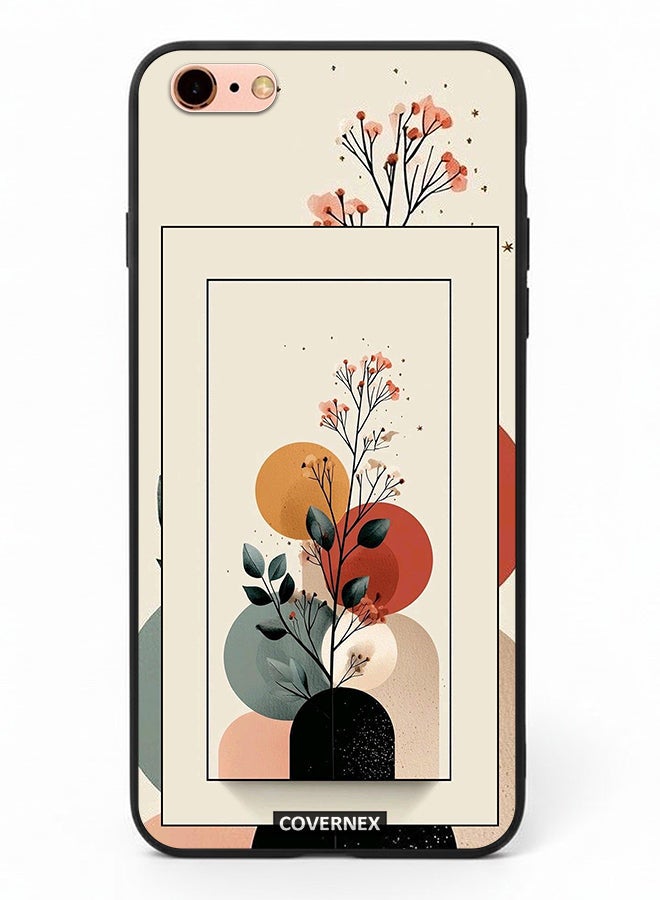 Covernex Apple iPhone 6s Plus Protective Case Cover Printed Featuring Minimalist Plant and Abstract Shapes - Image 2
