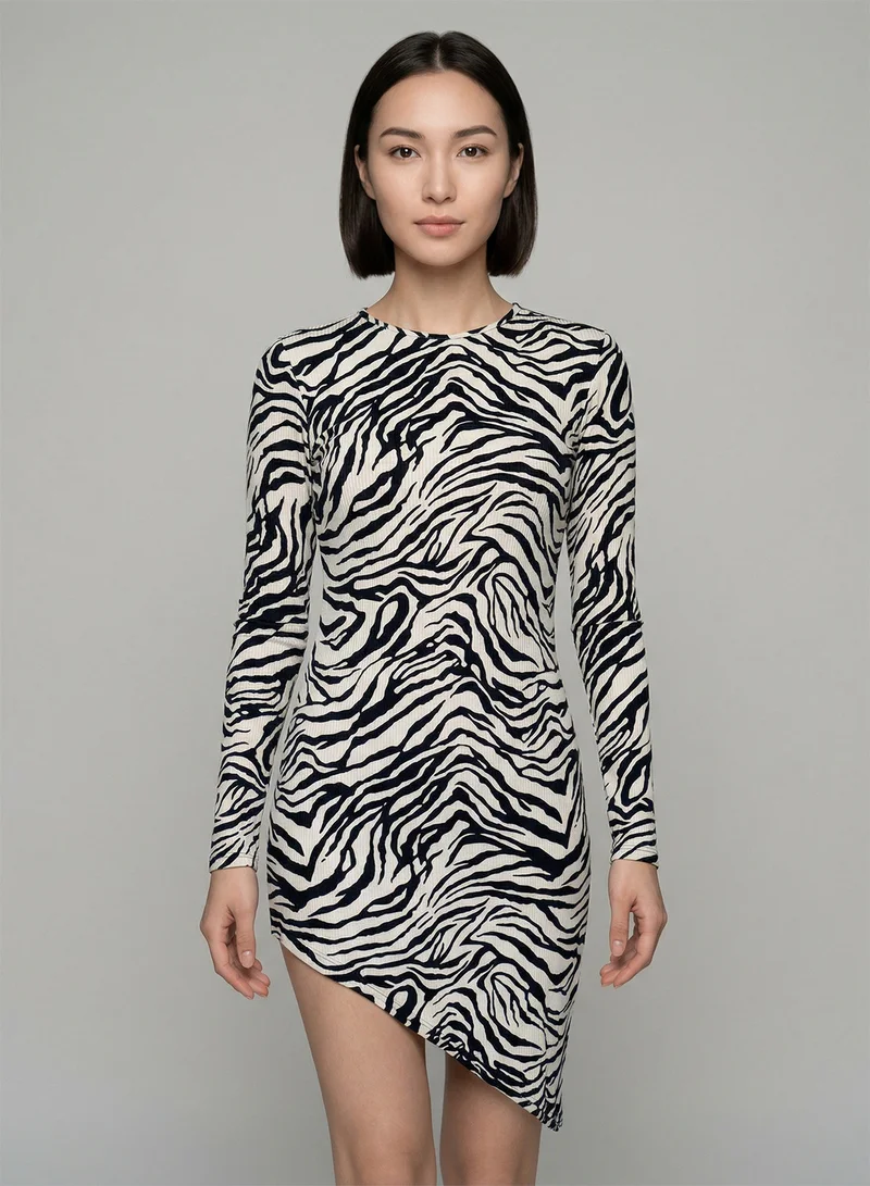 Zebra Cotton Jersey Lilly Dress