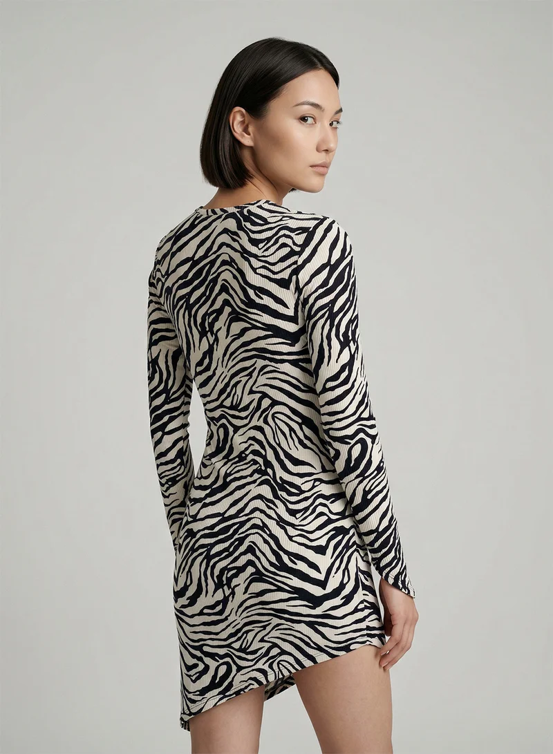 Janara Jones  Zebra Cotton Jersey Lilly Dress for Women | Best Price UAE