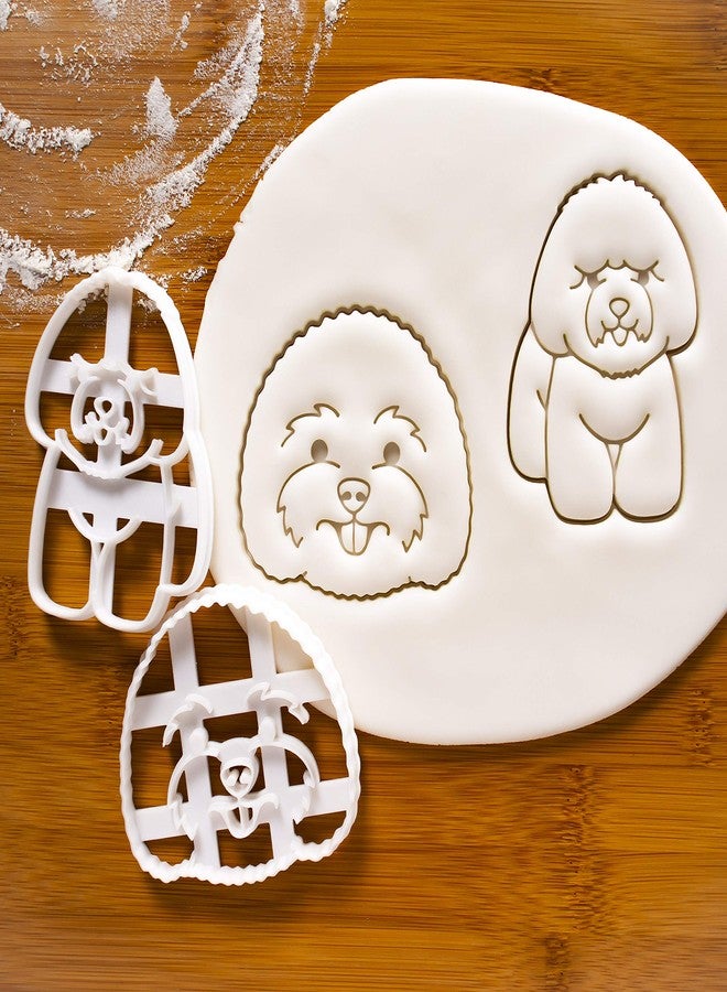 Bakerlogy Set of 2 Bichon Frise cookie cutters (Design: Face and Body), 2 pieces - Bakerlogy - Image 2
