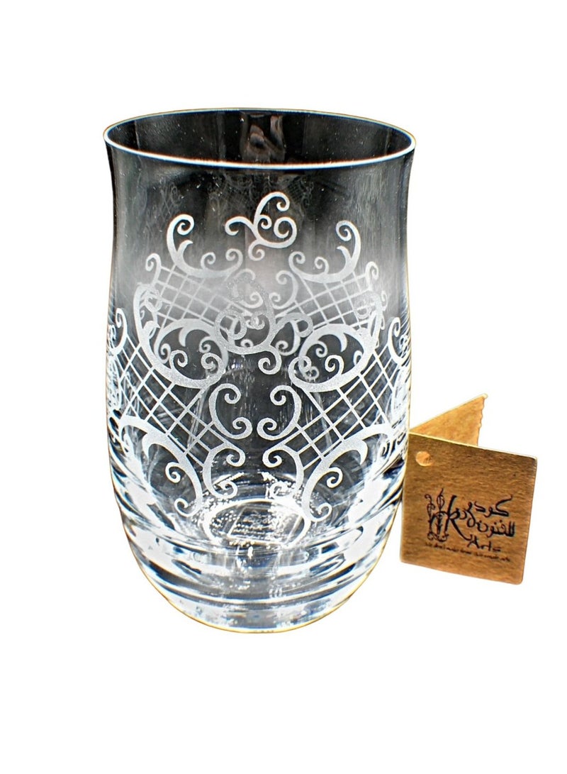 كودو آرتس أكواب زجاج للماء او العصائر مزخرفة 6 قطع - Image 3