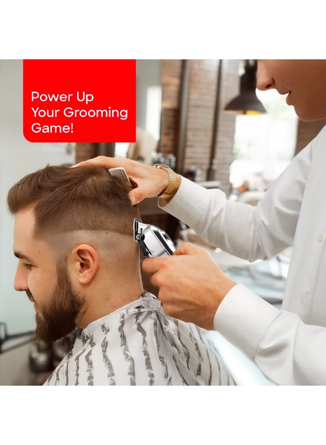 Sanford Rechargeable Hair Clipper, Full Metal Body, High-Precision Stainless Steel Blades, 2000mAh Lithium Battery, 120 Mins Working - Image 2