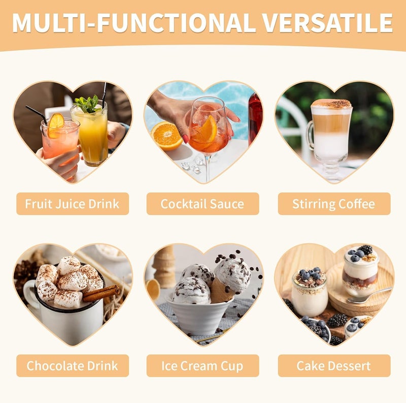 SZLFSX 4-Piece Heart-Shaped Stainless Steel Coffee & Tea Spoon Set - 7 Inch Long Handle, Gold - Image 4