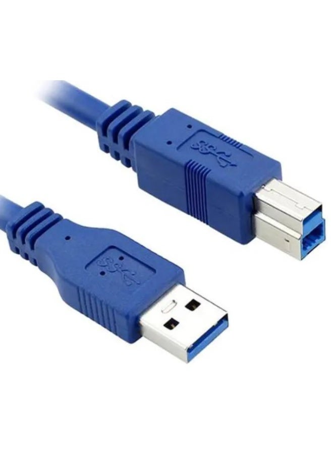 S-TEK USB  3.0 Type A Male to B Male Cable for Printer and Scanner, Blue 5meter - Image 1