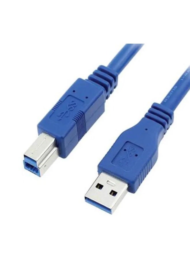 S-TEK USB  3.0 Type A Male to B Male Cable for Printer and Scanner, Blue 5meter - Image 2