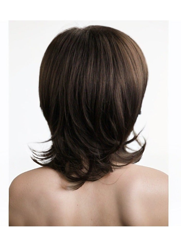 إستيل باروكة شعر رجالي، باروكة شعر صناعية مقاومة للحرارة مع غرة جانبية طويلة ونهايات مقلوبة، قطعة شعر طبيعية المظهر للشعر الخفيف/التنكر/الاستخدام اليومي - Image 5