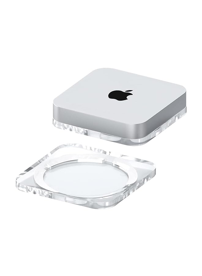 Excefore Desktop Stand For Mac Mini And Mac Studio Two Sided Pmma Transparent Anti Slip Holder Dissipation And Dust Proof Base Is Suitable For Mac Mini M1 M2 Host Accessories - Image 1