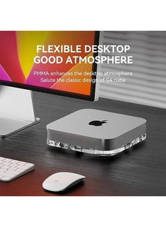 Excefore Desktop Stand For Mac Mini And Mac Studio Two Sided Pmma Transparent Anti Slip Holder Dissipation And Dust Proof Base Is Suitable For Mac Mini M1 M2 Host Accessories  - Image 2