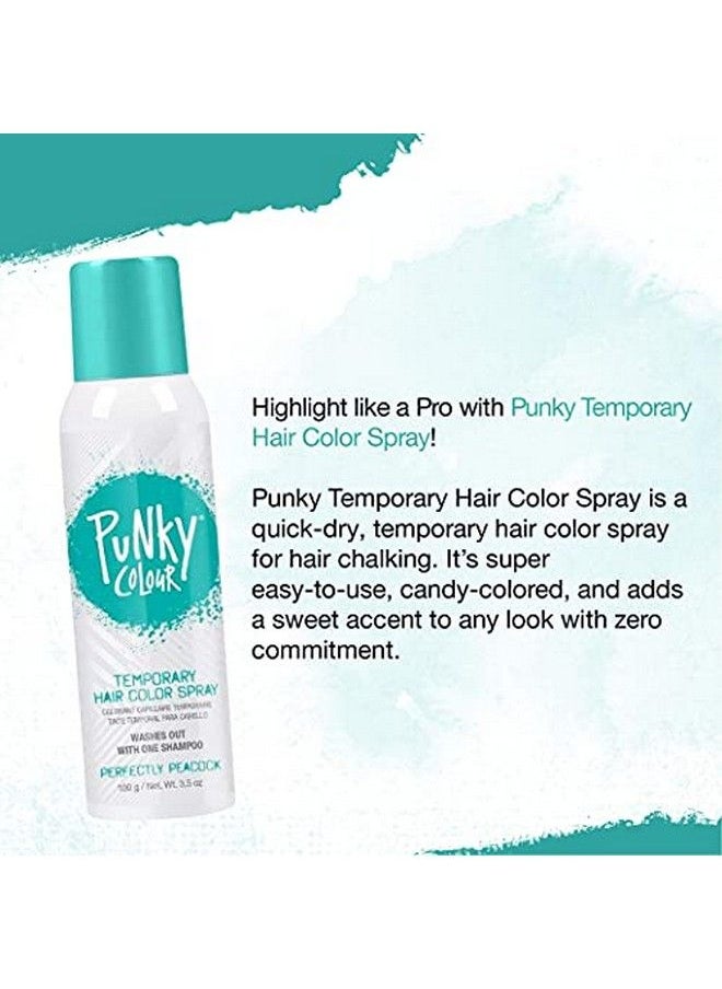 Jerome Russell - Punky Pastel Temporary Hair Color Spray Perfectly Peacock Sprayon Hair Color Fastdrying Nonsticky Tl Size Hair Dye For Instant Vivid Hair Color 3.5 Oz 1Pack - Image 1