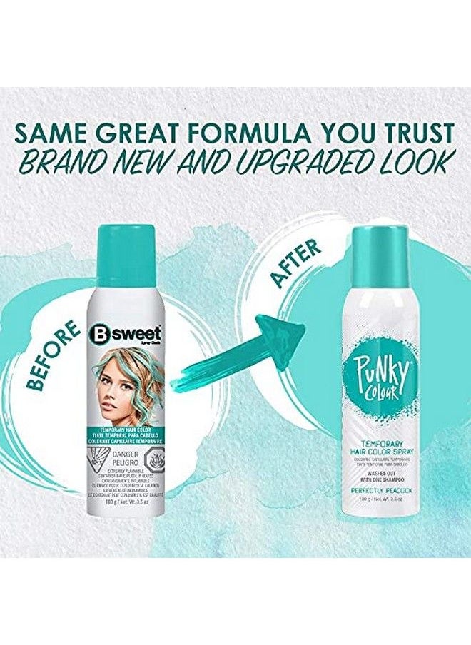 Jerome Russell - Punky Pastel Temporary Hair Color Spray Perfectly Peacock Sprayon Hair Color Fastdrying Nonsticky Tl Size Hair Dye For Instant Vivid Hair Color 3.5 Oz 1Pack - Image 1