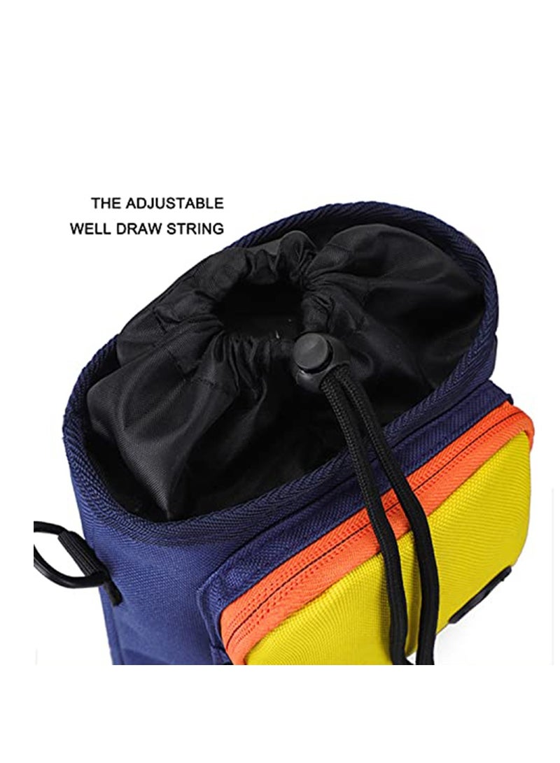 Dog Treat Bag Training Pouch Pocket Size with Adjustable Shoulder Strap and Magnetic Closure Waist Waterproof Puppy Treats for Walking (Green&Orange) - Image 4