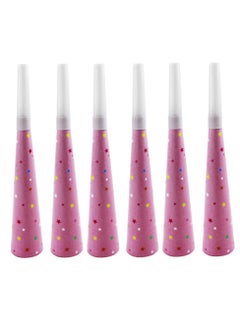 PARTY FUN 6pc Happy Birthday Horns 7.5inch | Noisemaker Party Blowers For Adults, Kids Birthday Party Supplies  - Image 1