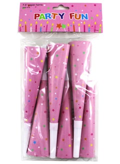 PARTY FUN 6pc Happy Birthday Horns 7.5inch | Noisemaker Party Blowers For Adults, Kids Birthday Party Supplies  - Image 2