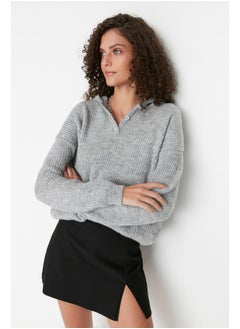 trendyol Sweater - Gray - Standard  - Image 5