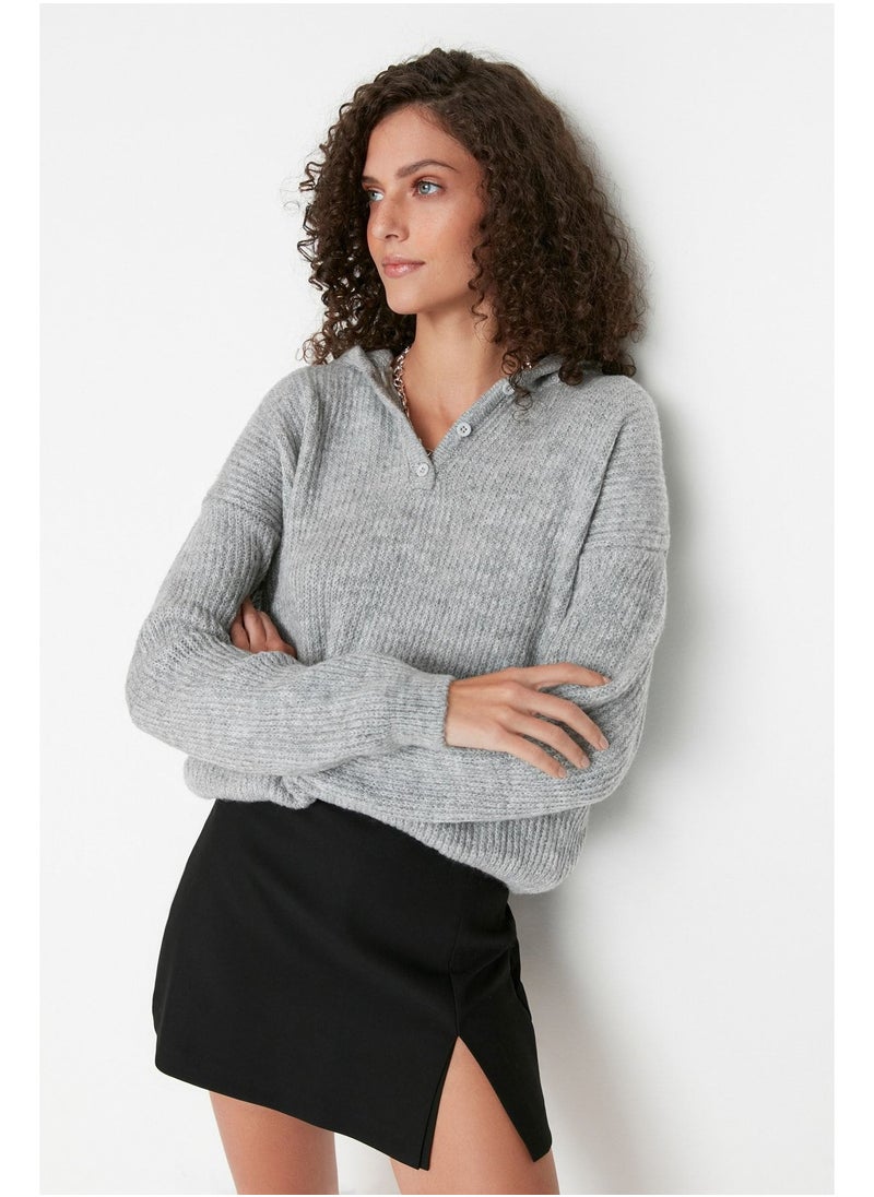 trendyol Sweater - Gray - Standard  - Image 5