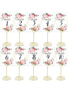 26 Pcs Table Number Holder Table Card Holder Stand Wire Photo Holder With 26 Pcs Floral Table Number Cards Place Card Holder Stand For Weddings Party Office Paper Memo Menu Note Clips - pzsku/ZB26F43584EEC5F0357FEZ/45/_/1693829604/b50769fb-2788-40b4-811c-a6726b3028a8