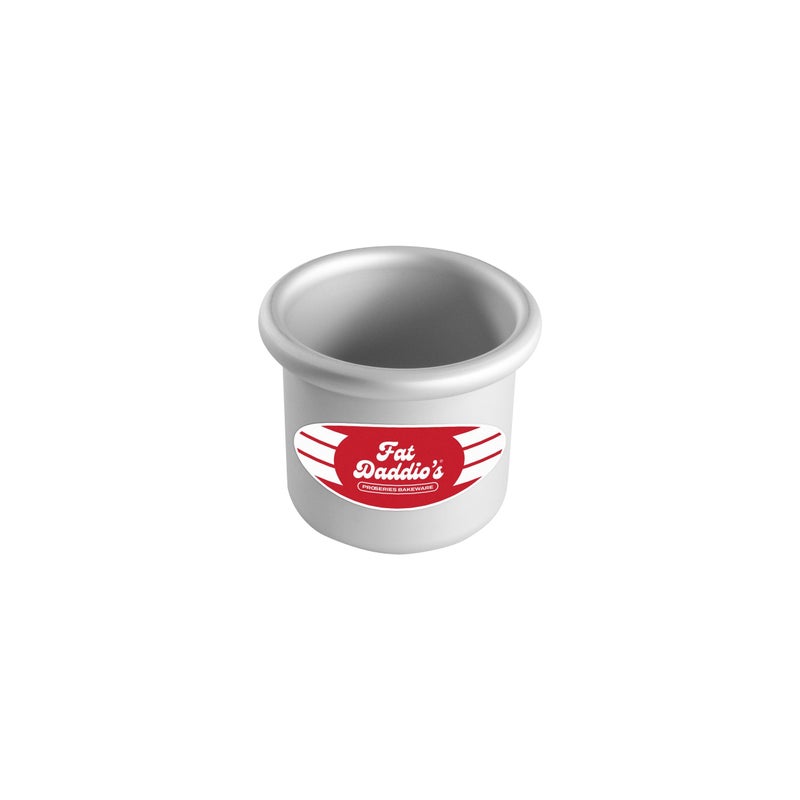 Fat Daddios Round Cake Pan 3 x 3 Inch Silver
