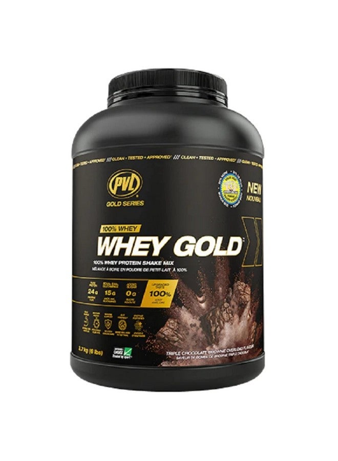 PVL PVL Gold Series Whey Gold Protein Powder Triple Chocolate Brownie Overloaded (6 Lbs) - Image 1