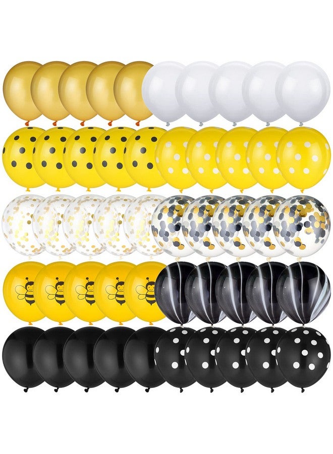 Skylety 100 Pcs Bee Balloons Decorations Kit Happy Bee Day Dots Balloon Confetti Black Yellow Latex Favor for Birthday Party Decoration - Image 4