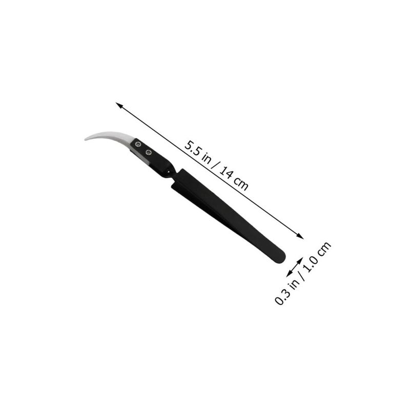 Precision Ceramic Tip Tweezers Set Straight Curved Heat Resistant Non Conductive - Image 3