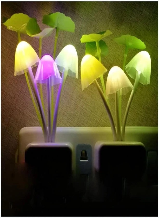 MARMIX Plastic 3D LED Night Lamp with Smart Sensor Auto On/Off, Color-Changing Mushroom Flowers, Beautiful Illumination Home Decoration Light for Bedroom, Corridor Multicolor - Image 3