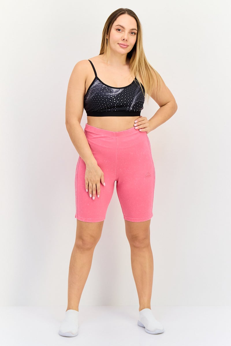 Adidas Women Sportswear Fit Biker Shorts, Dark Pink - Image 4