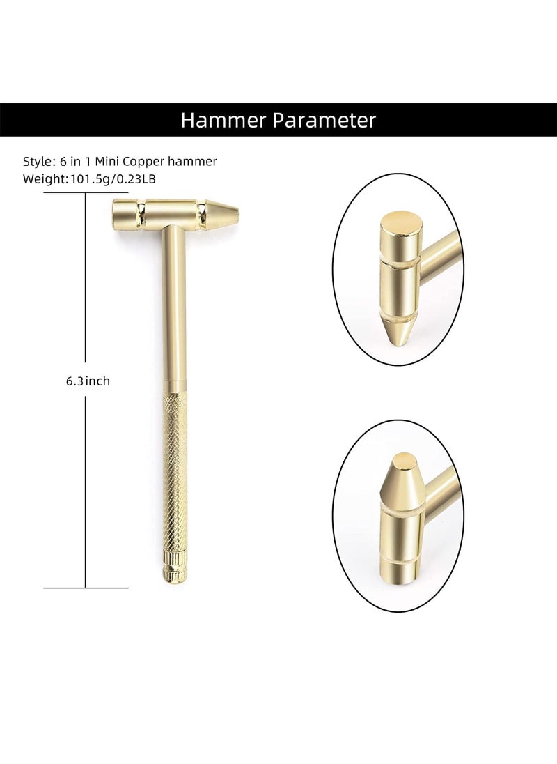 BLAK MONK BLAK MONK Mini Multi Hammer Handle Small Hammer Hobby Hammer Brass Hammer Beat Hammer Firewood Toilet Flush Button Stone Small Hammer 5 In 11 Set  - Image 4