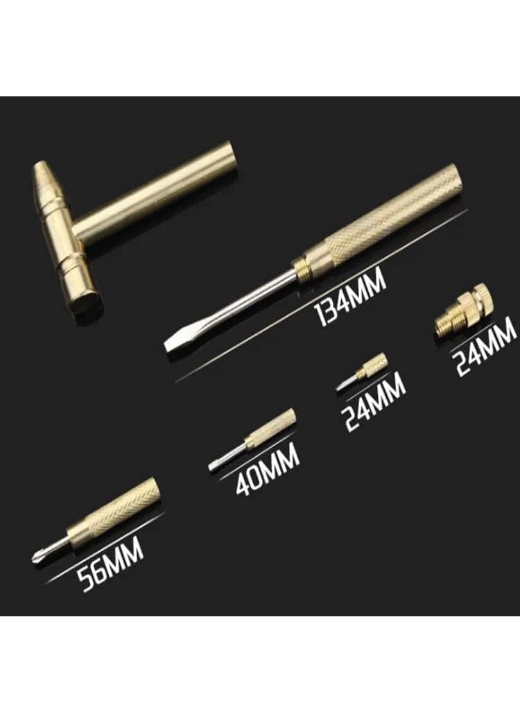 BLAK MONK BLAK MONK Mini Multi Hammer Handle Small Hammer Hobby Hammer Brass Hammer Beat Hammer Firewood Toilet Flush Button Stone Small Hammer 5 In 11 Set  - Image 3