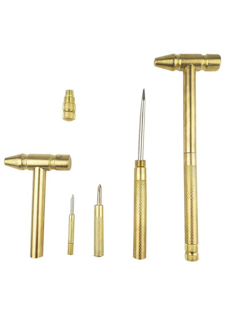 BLAK MONK BLAK MONK Mini Multi Hammer Handle Small Hammer Hobby Hammer Brass Hammer Beat Hammer Firewood Toilet Flush Button Stone Small Hammer 5 In 11 Set  - Image 5